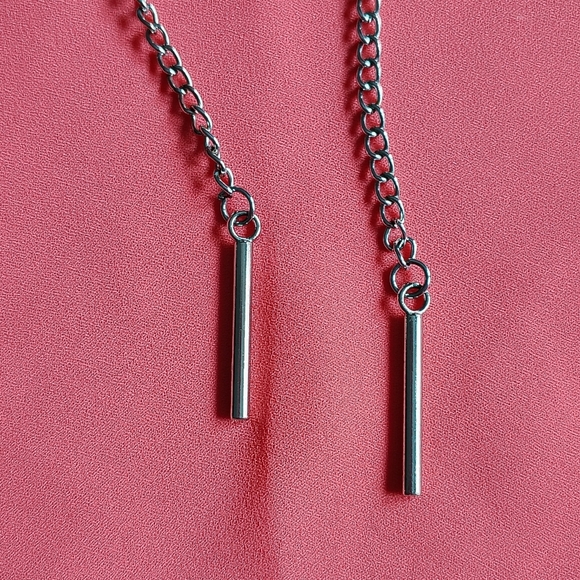 Zac & Rachel Orange Sleeveless Top Size Medium Layered Asymmetrical Chain Detail - Picture 7 of 12